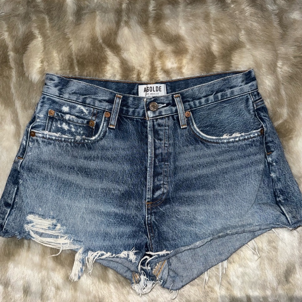 Agolde Women's Blue Jean Shorts Size 27